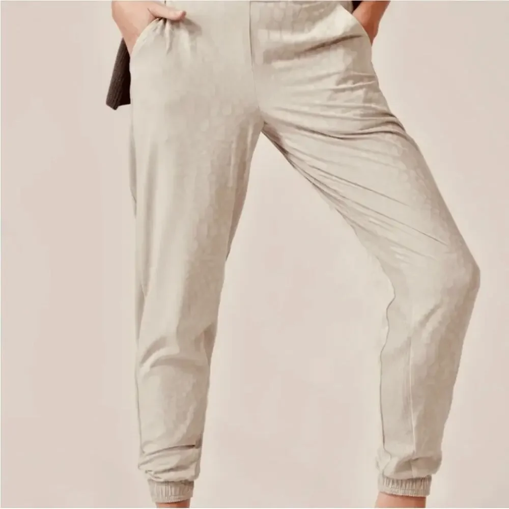 Athleta Brooklyn Textured Jogger 18 Abalone Grey Stretch Active Travel Pant